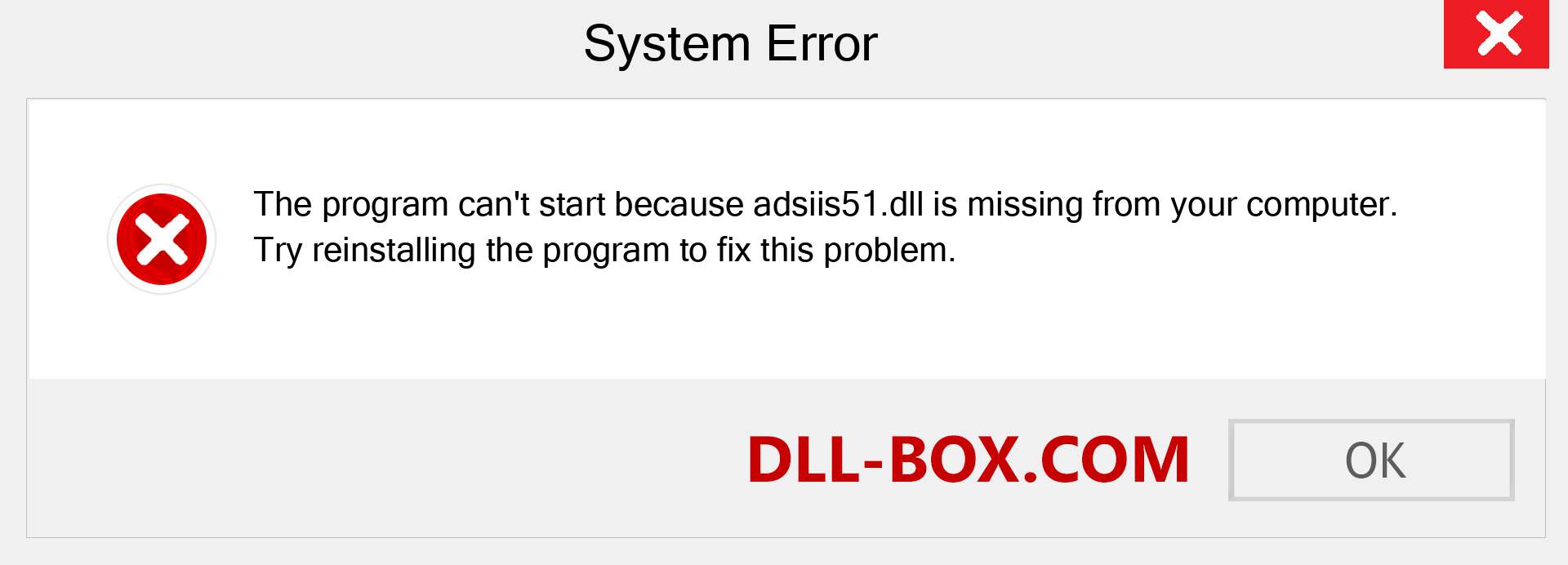  adsiis51.dll file is missing?. Download for Windows 7, 8, 10 - Fix  adsiis51 dll Missing Error on Windows, photos, images